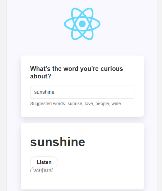 Dictionary App screenshot